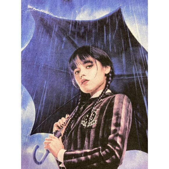 Wednesday Addams T-Shirt Adult‎ Small Black TV Show Short Sleeve Unisex - Picture 7 of 10